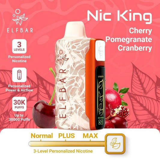 ELFBAR NIC KING 30K 5% - CHERRY POMEGRANATE CRANBERRY