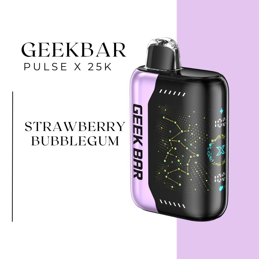 GEEKBAR PULSE X 25K 5% STRAWBERRY BUBBLEGUM