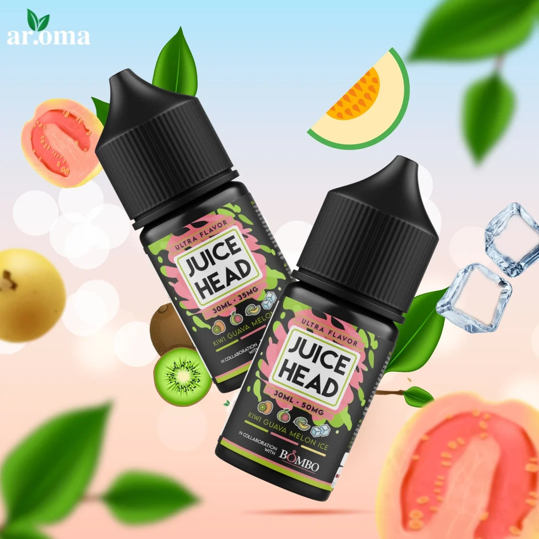 JUICE HEAD BAMBO SALTS 30ML - KIWI GUAVA MELON ICE