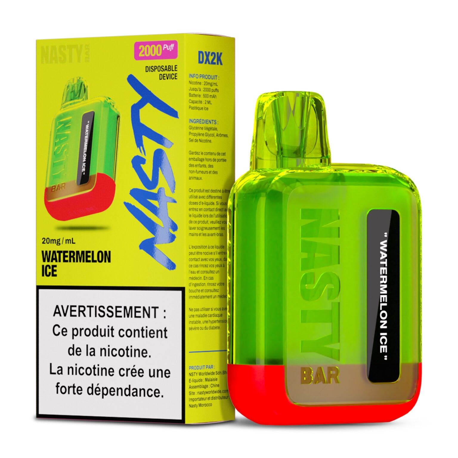Nasty DX2K – Watermelon Ice 20mg – Skollx Shop