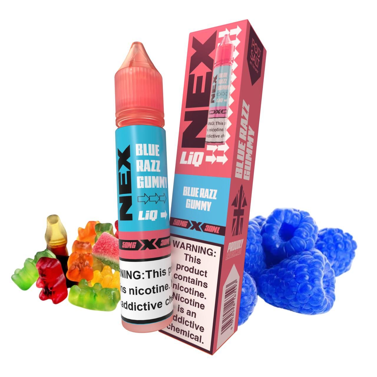 POD SALT NEXLIQ BLUE RAZZ GUMMY 30ML