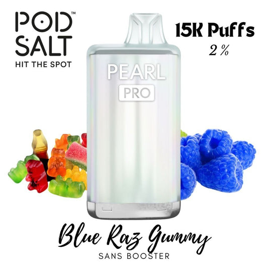 PODSALT PEARL PRO 15K 2% BLUE RAZ GUMMY