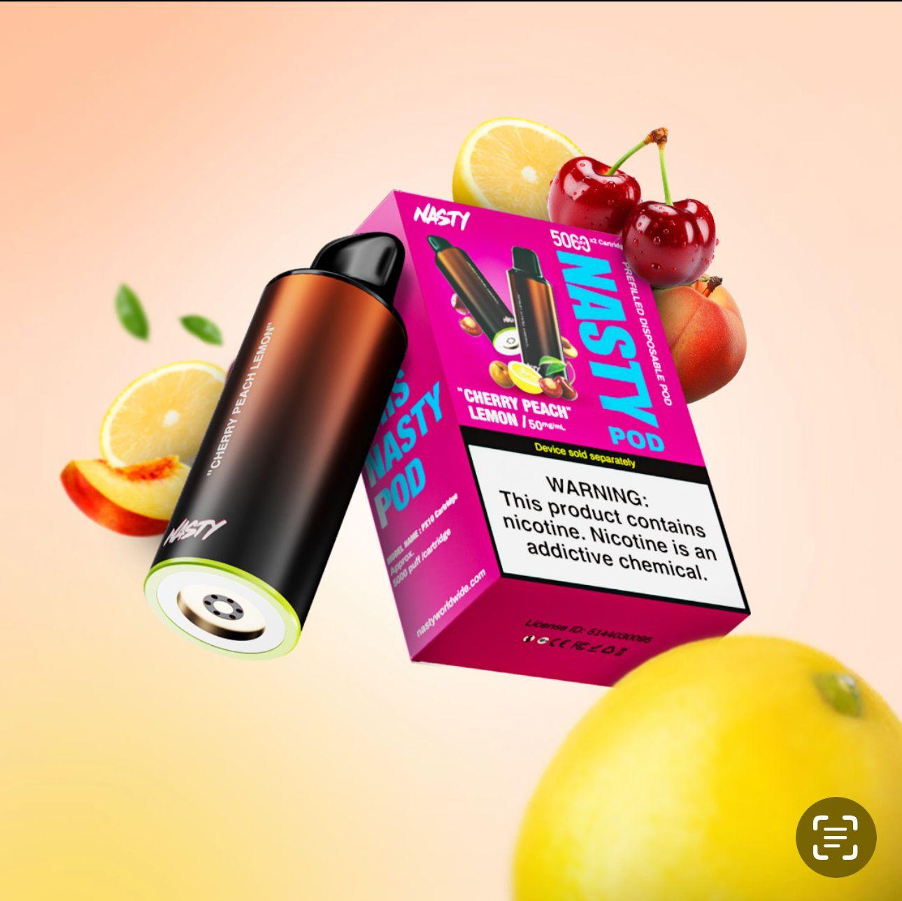 RECHARGE NASTY 5K CHERRY PEACH LEMON
