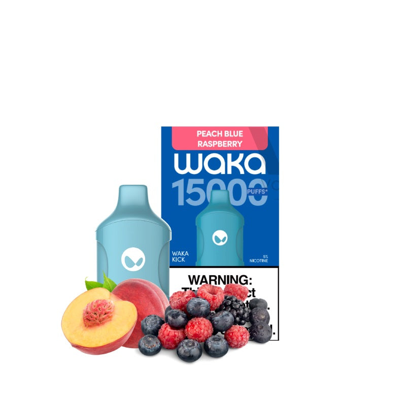 WAKA KICK 15K 5% PEACH BLUE RASPBERRY