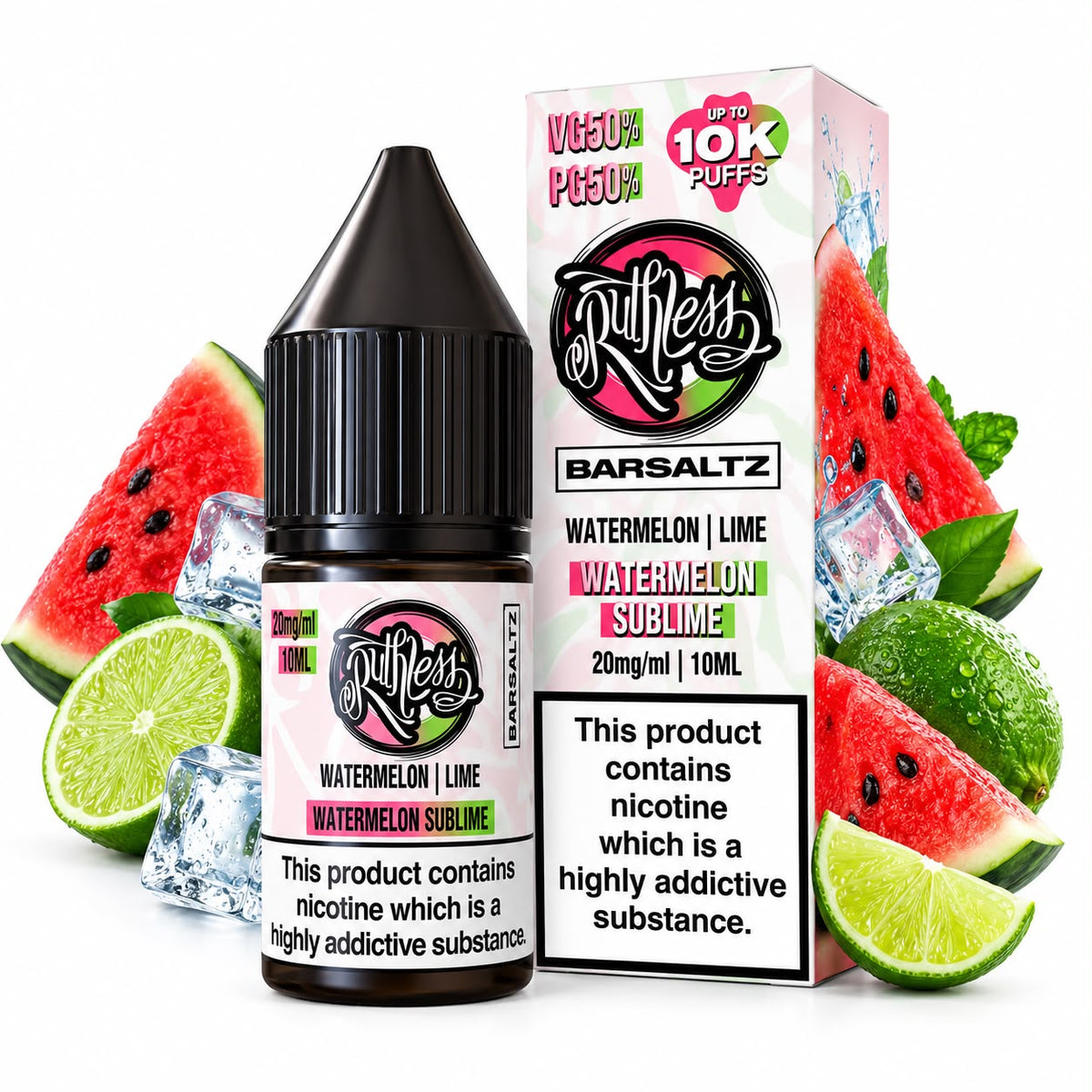 Ruthless BarSaltz 10ml - Watermeon Sublime 20mg