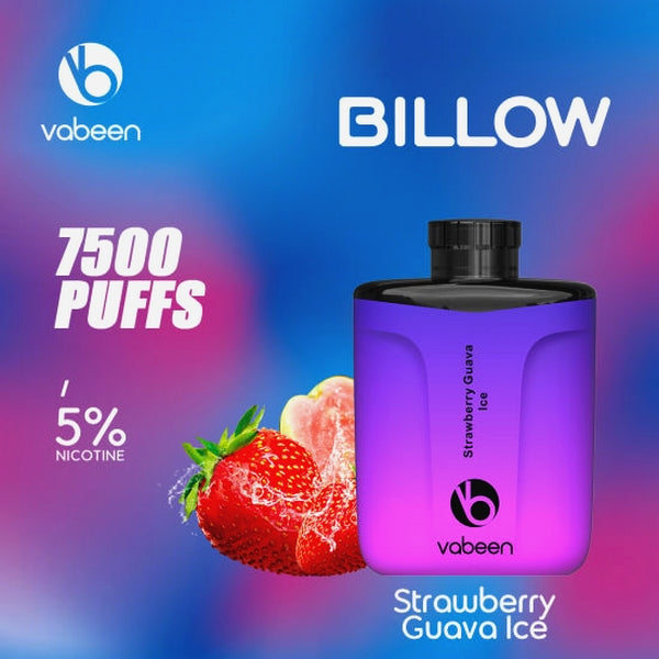 BILLOW BOX STRAWBERRY GUAVA ICE 7500 PUFFS 5%