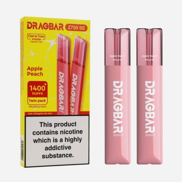 DRAGBAR Z700 2% APPLE PEACH (TWIN PACK X2)