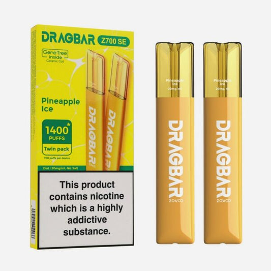 DRAGBAR Z700 2% PINEAPPLE ICE (TWIN PACK X2)