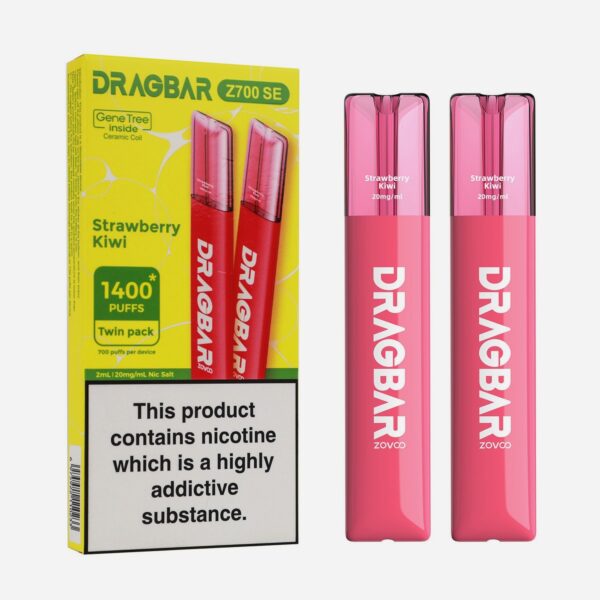 DRAGBAR Z700 2% STRAWBERRY KIWI (TWIN PACK X2)