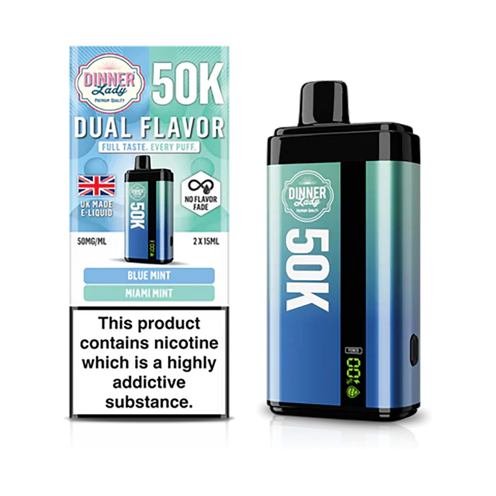 Dinner Lady 50k Dual Flavor - Blue Mint & Miami Mint