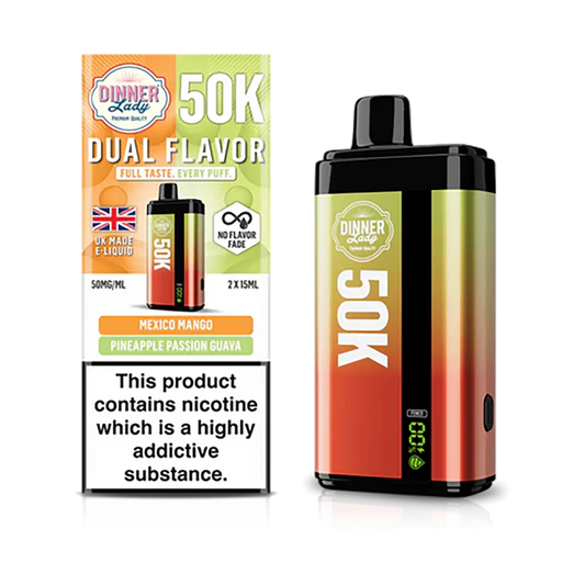 Dinner Lady 50k Dual Flavor -Mexico Mango & Pineapple Passion Guava