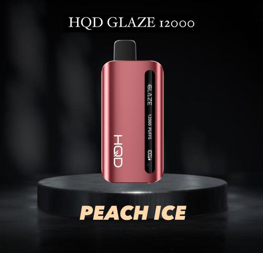 HQD GLAZE 12000 PUFFS 5% PEACH ICE