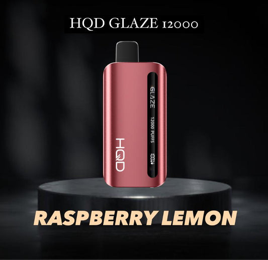 HQD GLAZE 12000 PUFFS 5% RASPBERRY LEMON