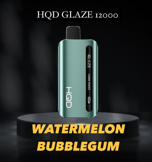 HQD GLAZE 12000 PUFFS 5% WATERMELON BUBBLE GUM