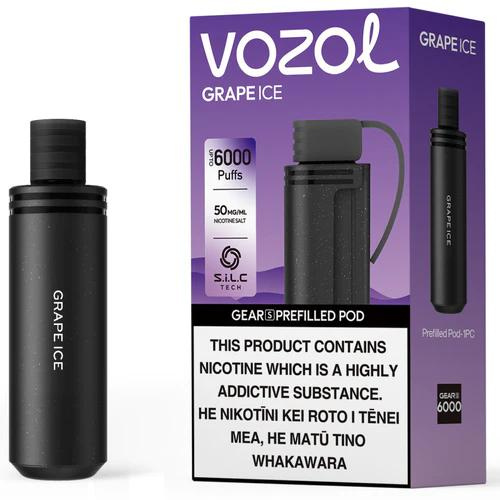 RECHARGE VOZOL GEAR S 6000 5% GRAPE ICE