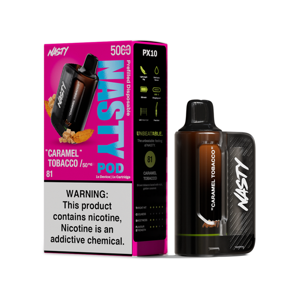 KIT NASTY 5000 PUFFS 5% CARAMEL TOBACCO