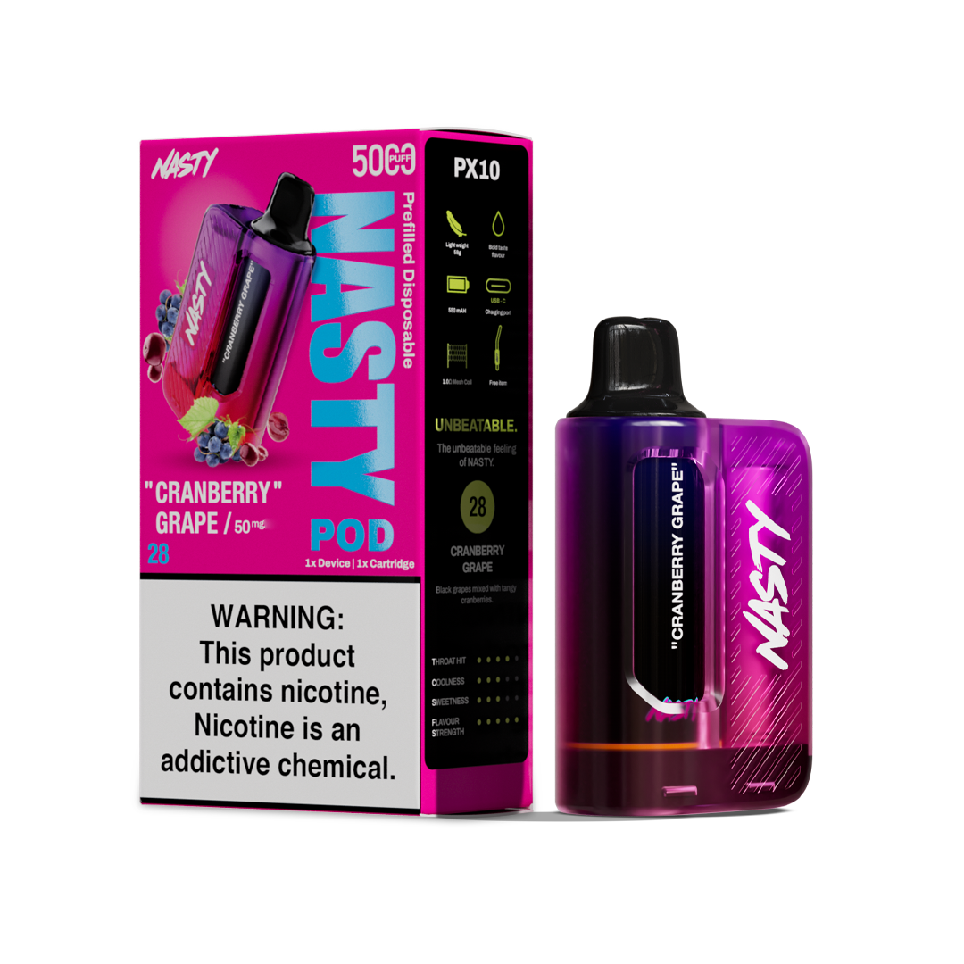 KIT NASTY 5000 PUFFS 5% CRAMBERRY GRAPE