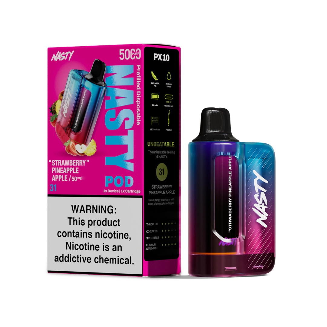 KIT NASTY 5000 PUFFS 5% STRAWBERRY PINEAPPLE APPLE