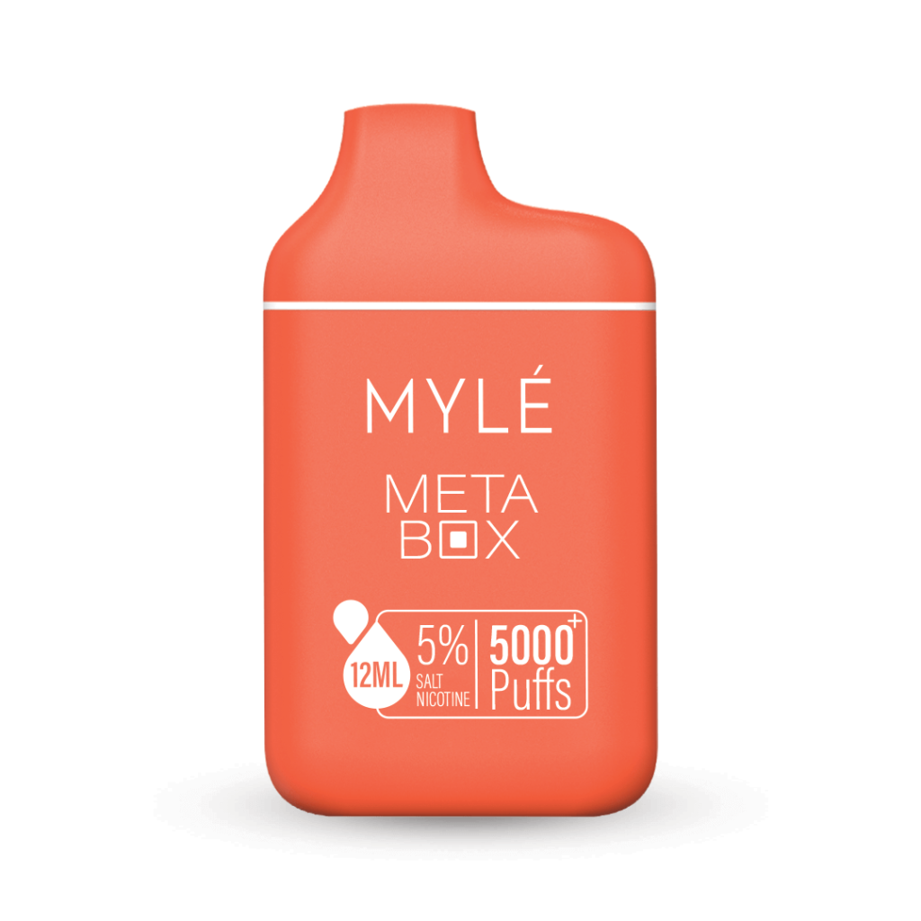 MYLÉ META BOX 5000 PUFFS 5% PEACH ICE