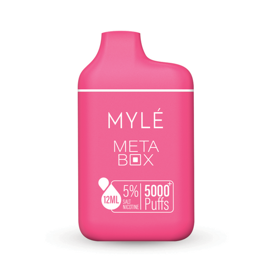 MYLÉ META BOX 5000 PUFFS 5% PINEAPPLE COCONUT STRAWBERRY