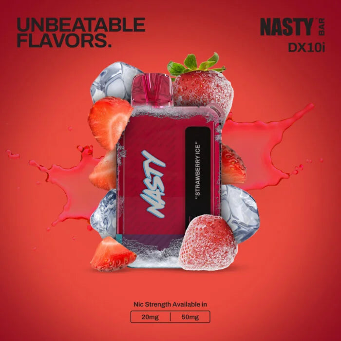 NASTY BAR 10000 PUFFS 5% STRAWBERRY ICE