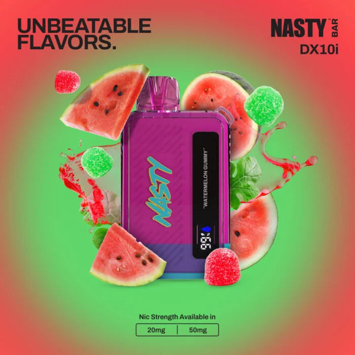 NASTY BAR 10000 PUFFS 5% WATERMELON GUMMY