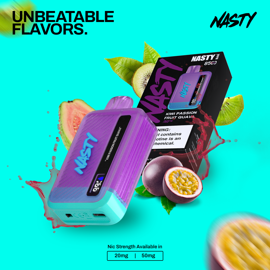 NASTY BAR 8500 PUFFS 2% KIWI PASSION GUAVA