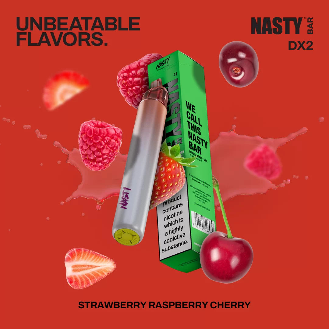 NASTY DX2 600 STRAWBERRY RASPBERRY CHERRY 2%