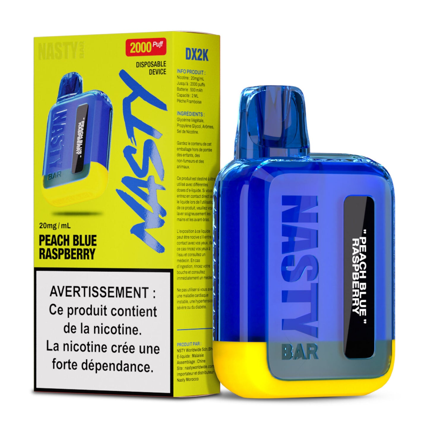 Nasty DX2K – Peach Blue Raspberry 20mg