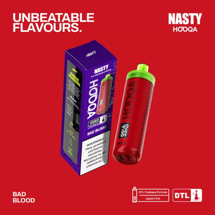 Nasty HOOQA 10K- Bad Blood 3mg