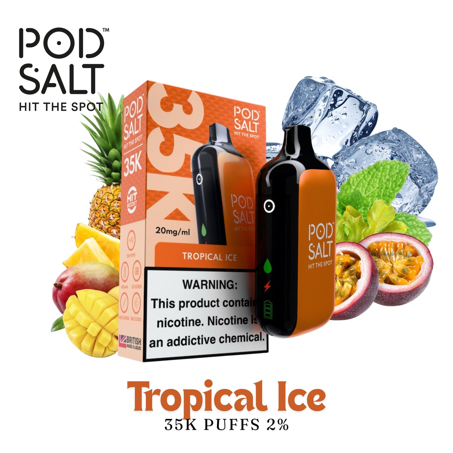 POD SALT 35K 2% - TROPICAL ICE