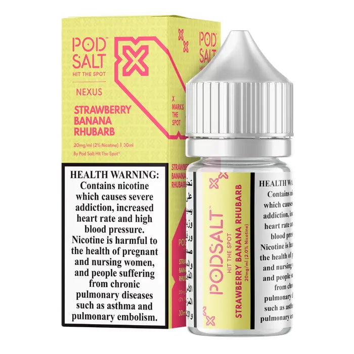 POD SALT NEXUS ICE STRAWBERRY BANANA RHUBARB 30ML