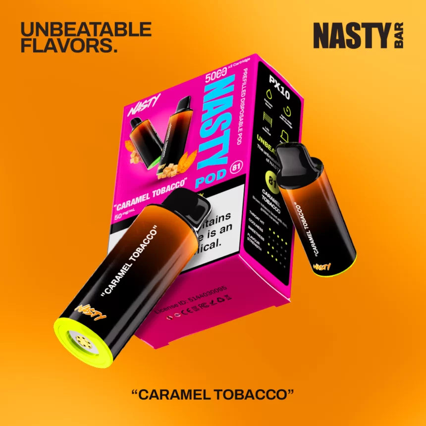 RECHARGE NASTY 5000 PUFFS CARAMEL TOBACCO