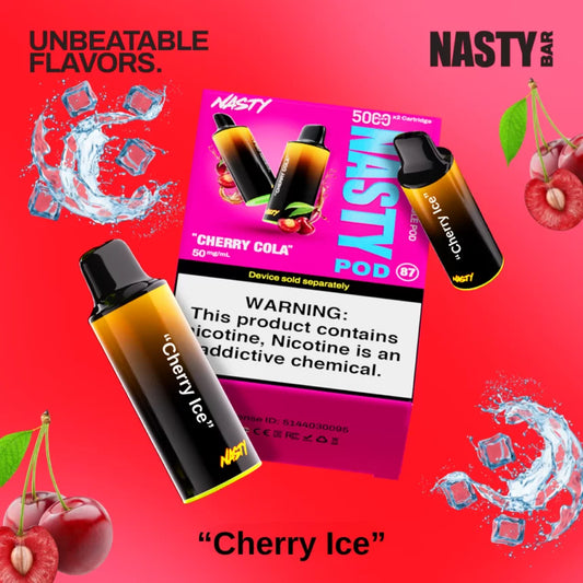 RECHARGE NASTY 5000 PUFFS CHERRY ICE