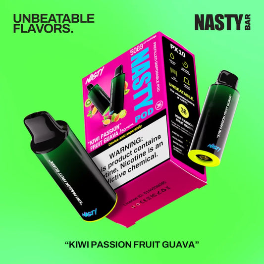 RECHARGE NASTY 5000 PUFFS KIWI PASSION GUAVA