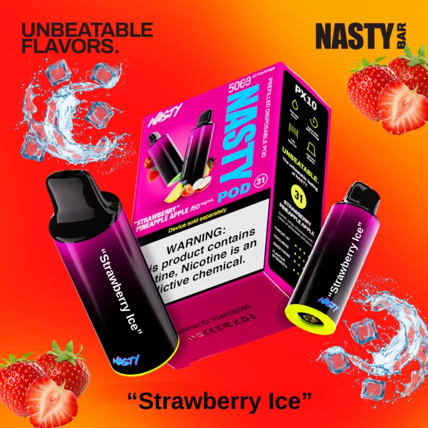 RECHARGE NASTY 5000 PUFFS STRAWBERRY ICE