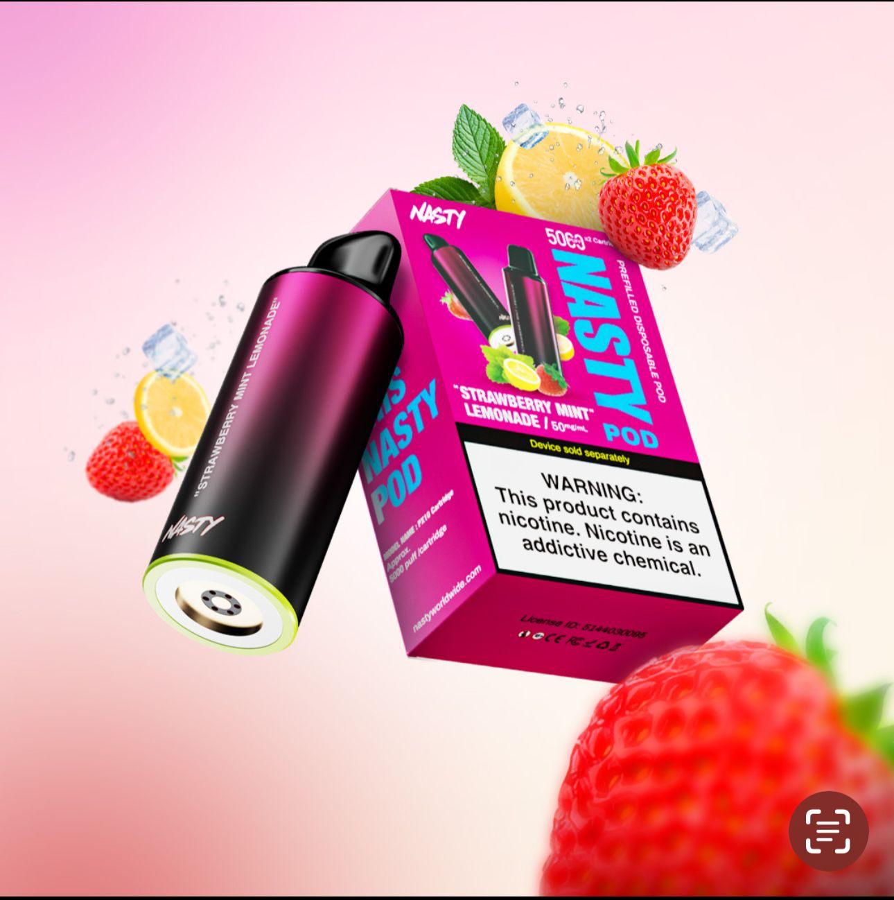 RECHARGE NASTY 5K STRAWBERRY MINT LEMONADE