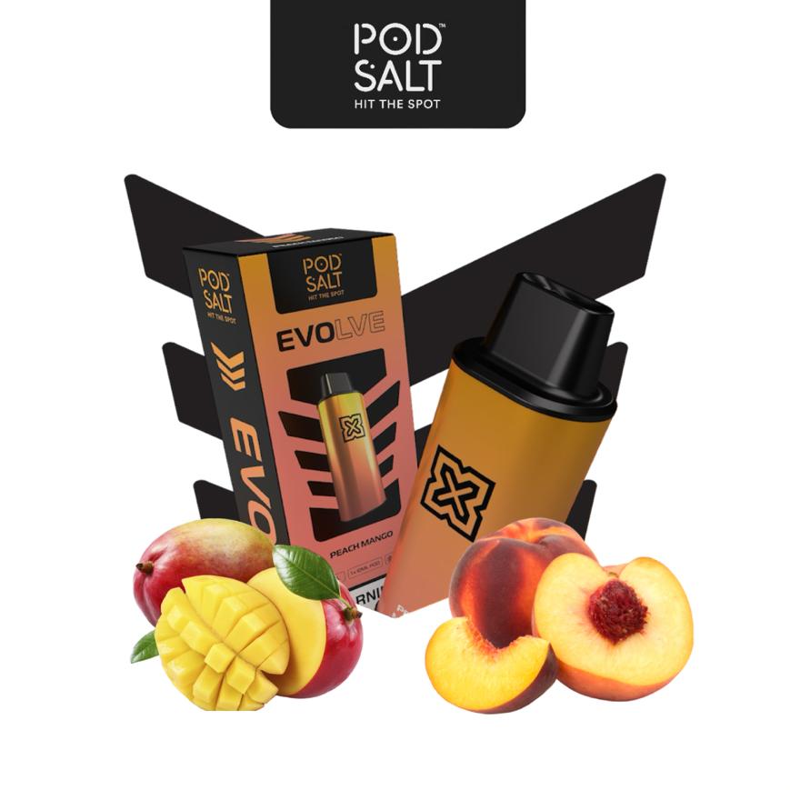 RECHARGE POD SALT EVOLVE 5000 PUFFS PEACH MANGO