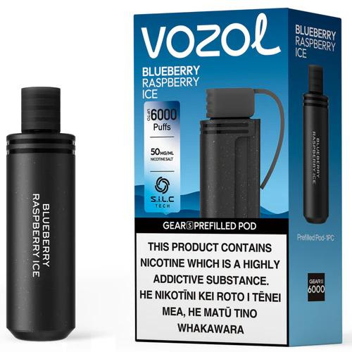 RECHARGE VOZOL GEAR S 6000 5% BLUE RAZZ ICE