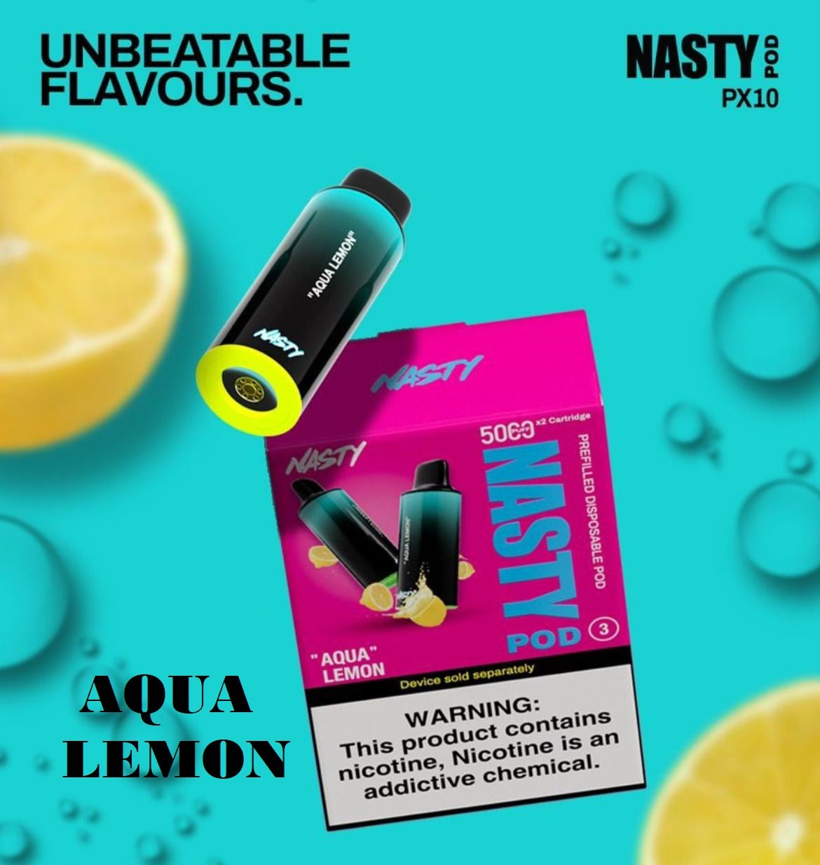 RECHARGE NASTY 5000 PUFFS AQUA LEMON