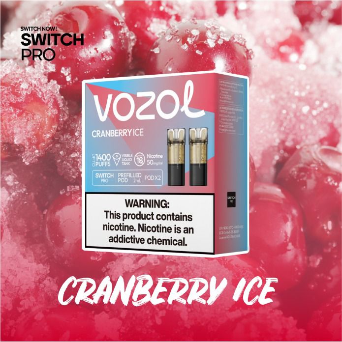 VOZOL SWITCH PRO 700 POD 5% CRANBERRY ICE