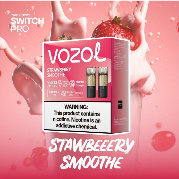 VOZOL SWITCH PRO 700 POD 5% STRAWBERRY SMOOTHIE