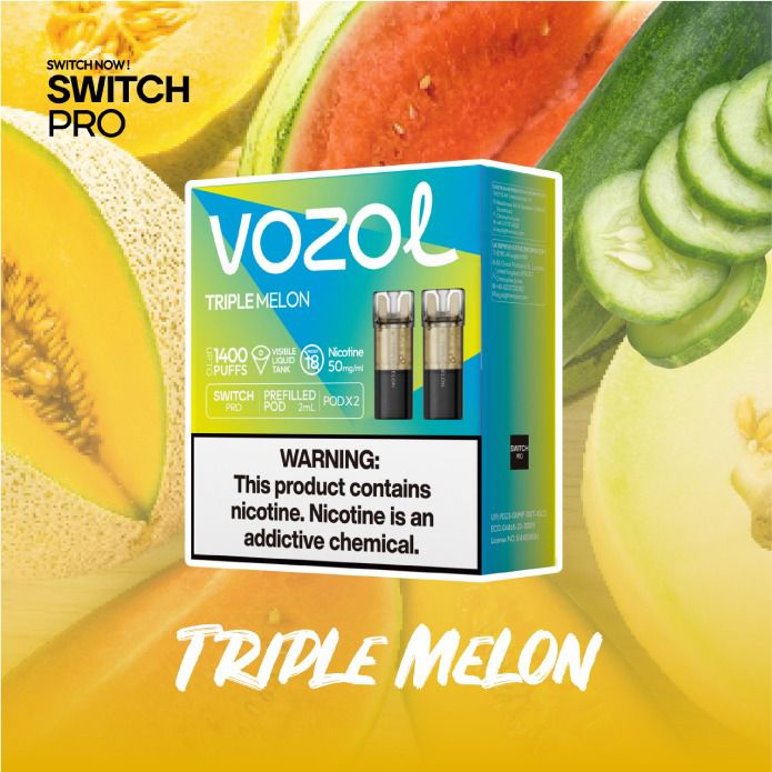 VOZOL SWITCH PRO 700 POD 5% TRIPLE MELON