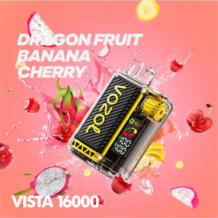 VOZOL VISTA 16000 PUFFS 5% DRAGON FRUIT BANANA CHERRY