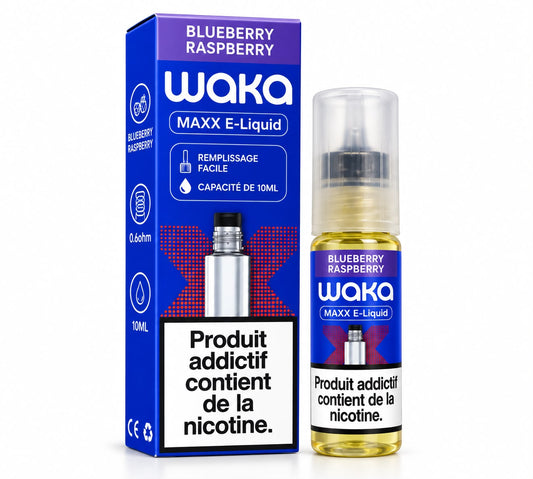 WAKA MAXX E-LIQUIDE 10ML - BLUEBERRY RASPBERRY