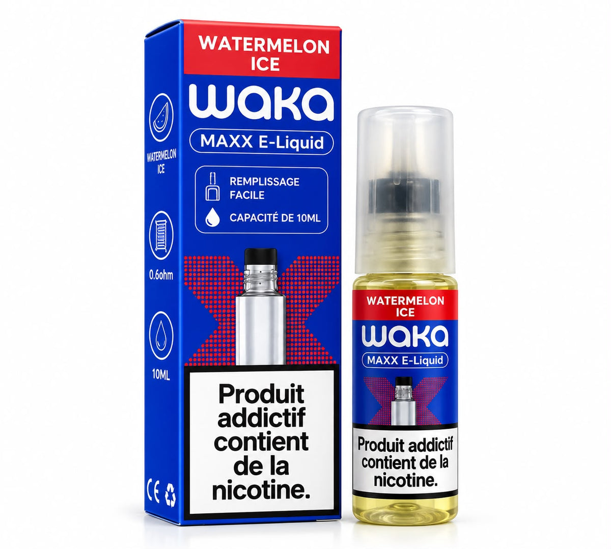 WAKA MAXX E-LIQUIDE 10ML - WATERMELON ICE