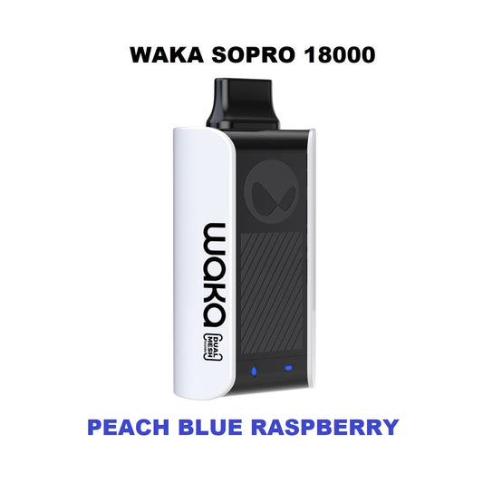 WAKA SOPRO 18000 PUFFS 5% PEACH BLUE RASPBERRY