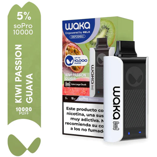 WAKA SOPRO 10000 PUFFS 5% KIWI PASSION GUAVA