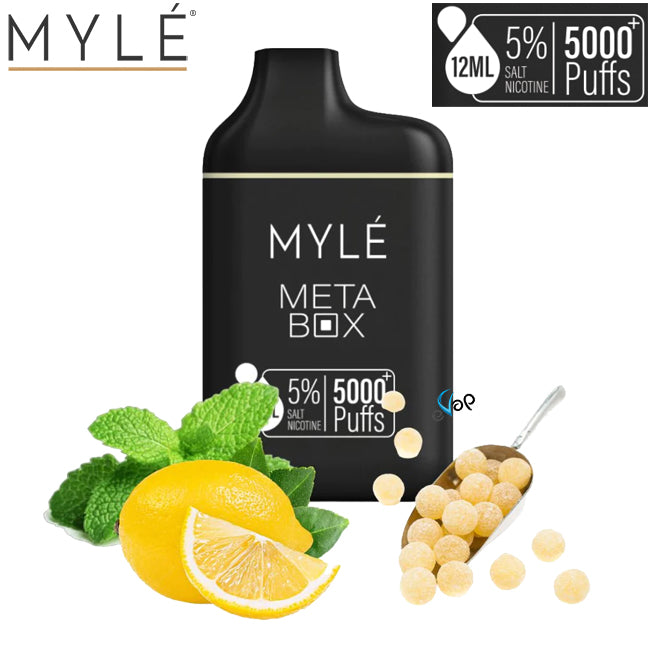 MYLÉ META BOX 5000 PUFFS 5% LEMON MINT