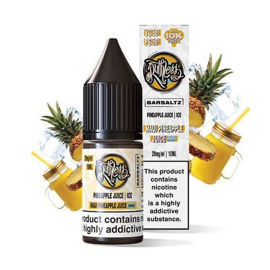 Ruthless BarSaltz 10ml - Maui Pineapple Juice On Ice 20mg